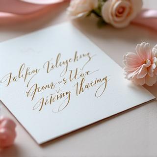 Hochzeitseinladung Kalligraphie