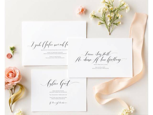 Hochzeit Kalligraphie Papeterie